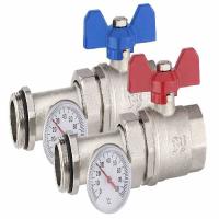 Кран коллекторный с термометром 1