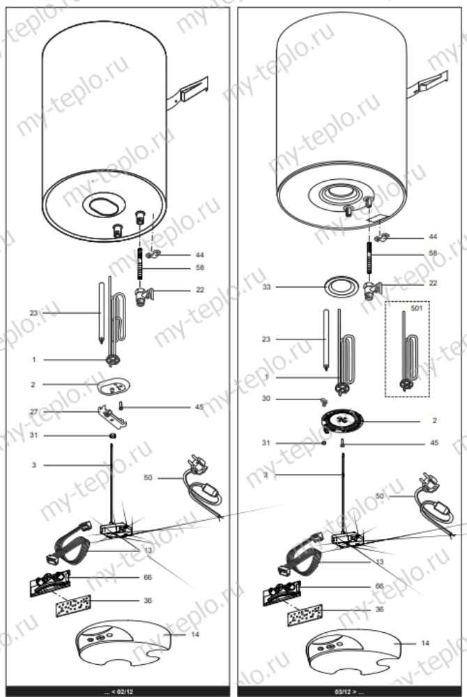 Запчасти Ariston ABS PRO ECO 50 V SLIM купить в Махачкале